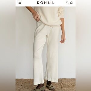 Donni Pointelle Crop Pant